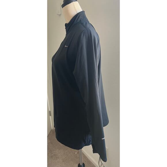 Nike Black Women’s Running Dri-Fit Active Pullover Zip Long Sleeve Shirt Top XL - Picture 5 of 13
